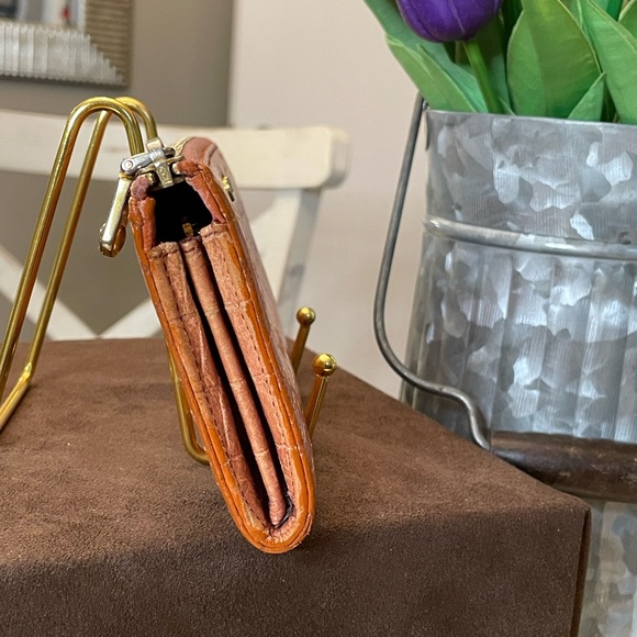 Miu Miu zip around wallet in cognac embossed leather - Picture 2 of 13